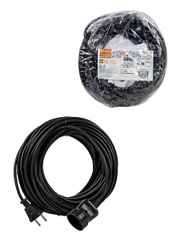 Удлинитель-шнур силовой народный У-12006 ПВС 2200 Вт б/з, 20м, штепс. гнездо TDM
