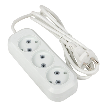 Удлинитель "Эксперт" 3 гнезда 2 метра 10А/2,2кВт без заземления ПВС 2х0,75 PROxima EKF