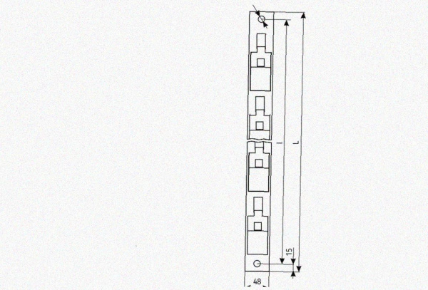 Стойка кронштейна рожкового прямолинейного К1350.001-09 УТ1,5 горячее цинкование 11 рожков, L1440, S3,0