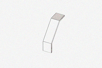 Крышка лотка КЛС 200х65-90 У3 для поворота трассы вниз на 90, окрашенная, S1,0