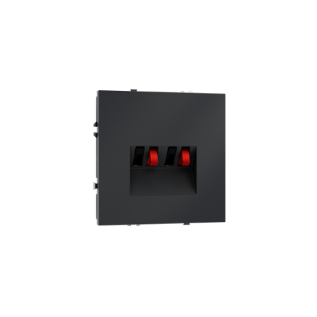 Розетка акустическая встраиваемая Voltum S70 4-местная, (графит)