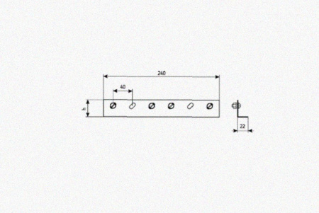 Соединитель лотковый замковый СЛЗх50х1,2 УТ1,5, оцинкованный лист, S1,2