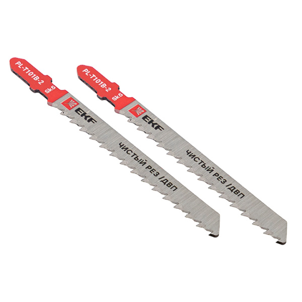 Пилки для электролобзика прямые T101B (чистовой рез по ДВП)(SK5)(2 шт) Expert EKF