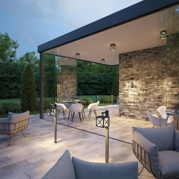 Ландшафтн.потолочн.св-к IP54 LED 4000K 10W 100-240V DANTELA темно-серый NOVOTECH