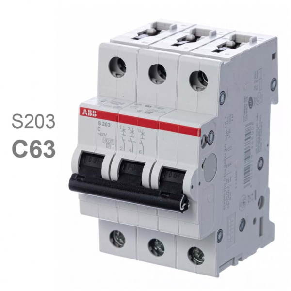 Выключатель автоматический 3П 63А S-203-C