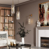 Подвес E27 1*40W CLOCKY античн.бронза/металл/прозрачный/стекло B ODEON LIGHT
