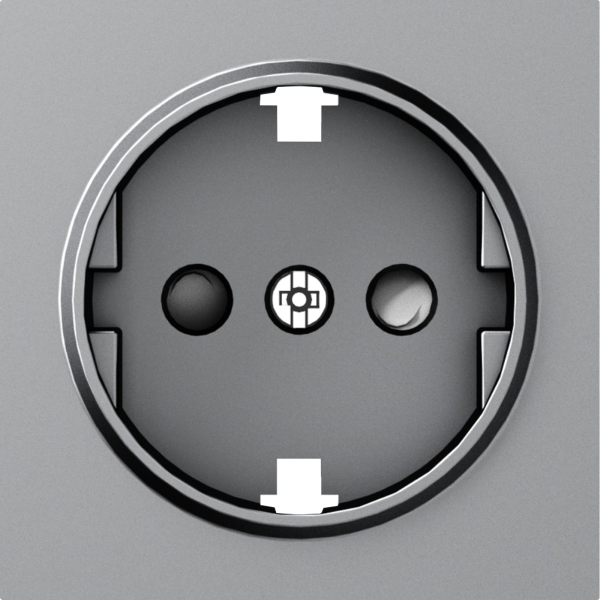 Donel A07 матовый серый накладка для розетки Schuko с заземлением, со шторками 16A 250 В~,серия DB