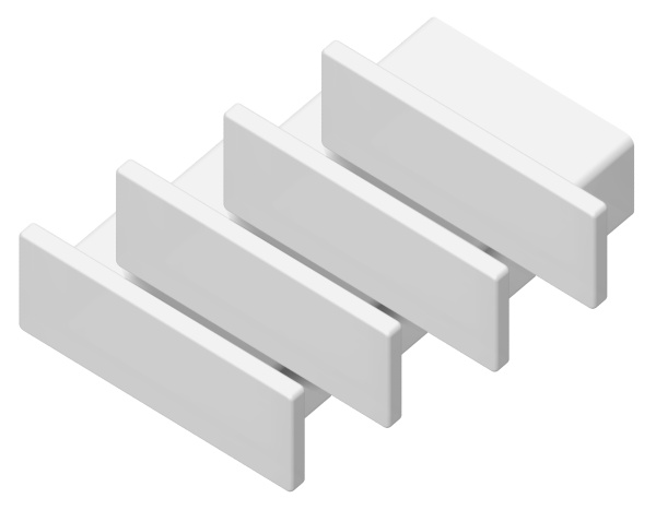 Заглушка GP8300 WH белый 15.5*6 для накладного алюминиевого профиля GP1700 (комплект 4шт) Ambrella Light