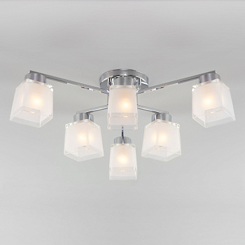 Потолочная люстра с плафонами 6*E27 40Вт хром IP20 (30162/6 хром) Eurosvet