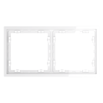 Рамка пластиковая Voltum S70 на 2 поста, (белый глянцевый)