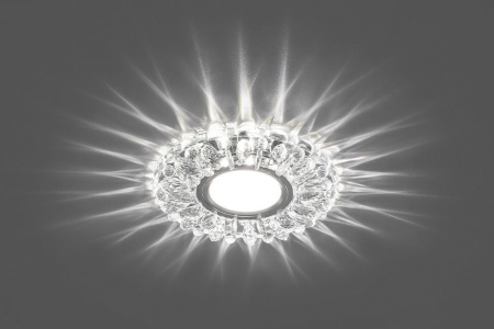 Светильник встраиваемый с белой LED подсветкой Feron CD914 потолочный MR16 G5.3 прозрачный