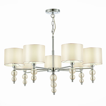 Люстра подвесная Хром/Светло-бежевый E14 7*40Вт SLE105703-07 EVOLUCE