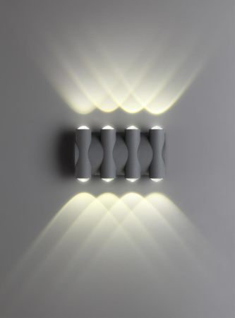 Ландшафтный настенный св-к IP54 LED 4000K 8W 85-265V CALLE темно-серый E NOVOTECH