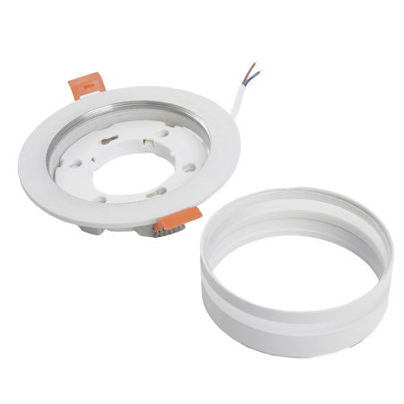 Светильник потолочный встраиваемый, 15W 230V GX53, белый, круг, без лампы, DL502 LUNA Feron