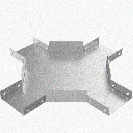 Лоток крестообразный замковый глухой КМЗГ 400х60 УТ1,5, горячее цинкование, S1,5