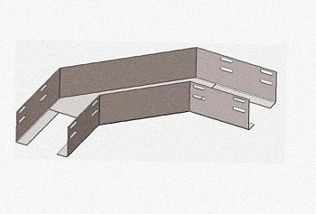 Лоток угловой перфорированный КГ 200х50-90 УХЛ1 поворот на 90, горячее цинкование S1,5