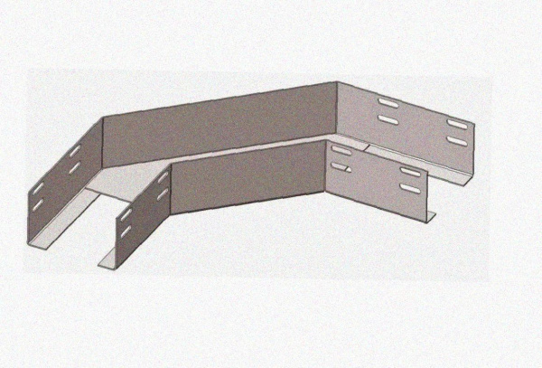 Лоток угловой перфорированный КГ 200х50-90 УХЛ1 поворот на 90, горячее цинкование S1,5