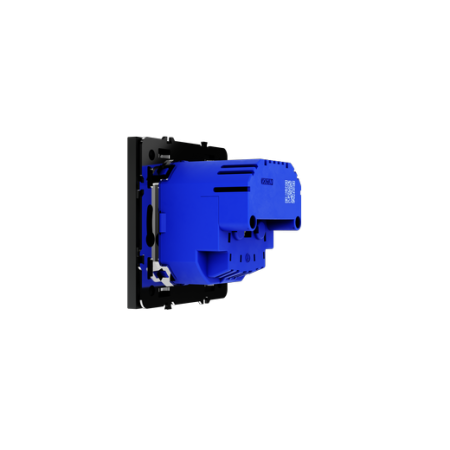 Розетка встраиваемая Voltum S70 с заземлением и защитными шторками, 16А, с USB, A+A, (черный матовый
