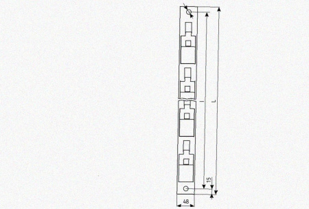 Стойка кронштейна рожкового прямолинейного К1350.001-02 УТ1,5 горячее цинкование, 4 рожка, L565, S3,0