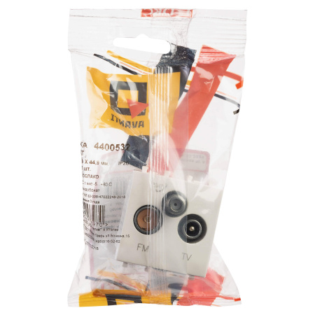 Розетка TV-FM-SAT модульная, "Avanti", "Белое облако", 2 модуля DKC