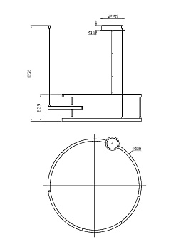 Подвесной светильник 3*LED 45Вт Черный IP20 Line MOD016PL-L52BK Maytoni