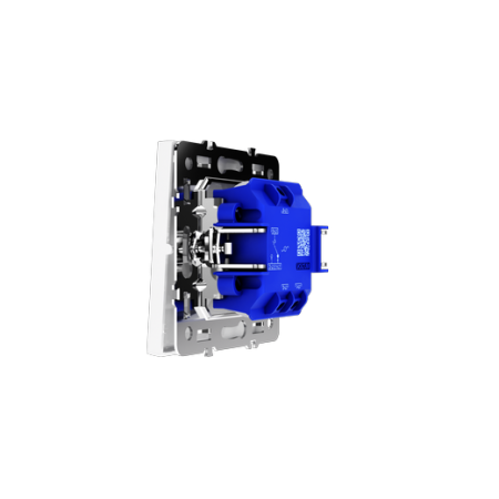 Проходной переключатель встраиваемый Voltum S70 одноклавишный 10А, (белый глянцевый)