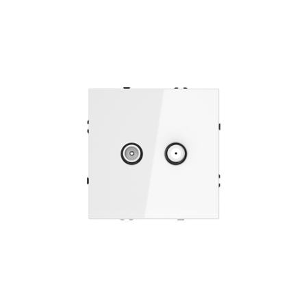 Розетка телевизионная встраиваемая Voltum S70 оконечная TV+SAT, (белый глянцевый) Розетка телевизионная встраиваемая Voltum S70 оконечная TV+SAT, (белый глянцевый)