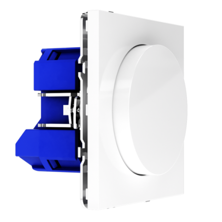 Светорегулятор встраиваемый Voltum S70 поворотно-нажимной 600 Вт, (белый глянцевый)