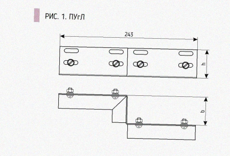 Соединитель-переходник ПУгЛ 50х50 УТ1,5, оцинкованный лист, S1,5