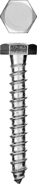 Шурупы ШДШ с шестигранной головкой (DIN 571), 50 х 8 мм, 2 шт, ЗУБР
