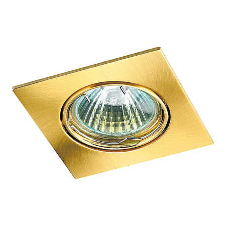 Встр.св-к IP20 GX5.3 50W 12V QUADRO матовое золото NOVOTECH