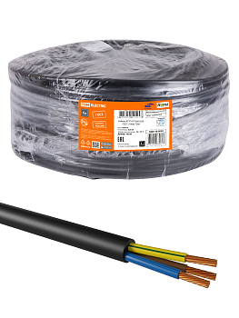 Кабель КГТП-ХЛ 3х6-0,66 ГОСТ (100м) TDM