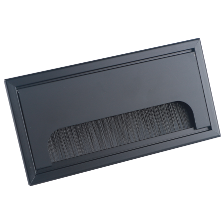 Donel Кабельный громмет (лючок) в стол, 160*80мм, цвет: черный