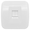 Минск Розетка Phone 1-местная ОП белая Basic EKF