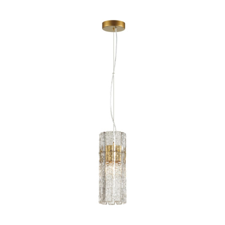 Подвес E14 1*40W MERKALE матов.золотой/прозрачный/стекло/ ODEON LIGHT