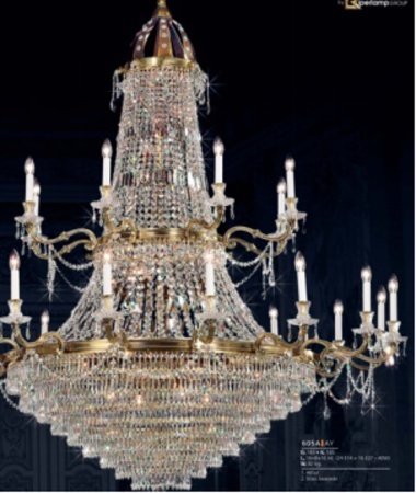 Люстра 42*E27 60Вт Золото Антик IP20 Palace DIA890-PL-42-G Maytoni