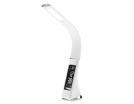 Светодиодная настольная лампа с дисплеем DE508 WH белый LED 3000-6400K 6W+LCD 2W Ambrella Light
