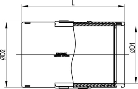 Муфта разъемная с фиксатором для двустенных дренажных труб, д.110мм DKC