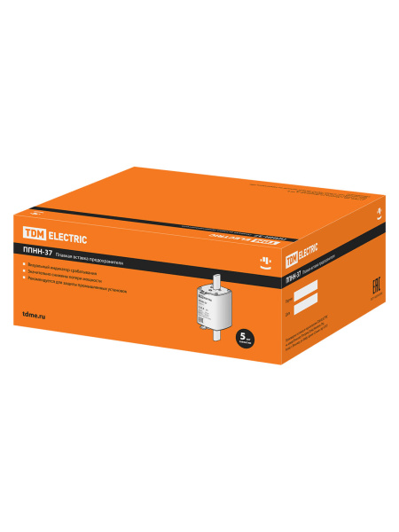 Плавкая вставка предохранителя ППНН-37, габарит 2, 80А TDM