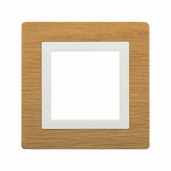 Рамка из натурального дерева, "Avanti", беленый дуб, 1 пост (2 мод.) DKC