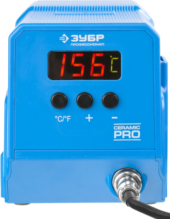 Низкотемпературная паяльная станция цифровая 60Вт, 50-480°C, керамический нагреватель, ПСН-60 ЗУБР