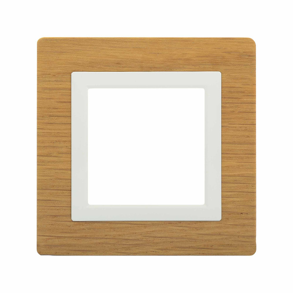 Рамка из натурального дерева, "Avanti", беленый дуб, 1 пост (2 мод.) DKC