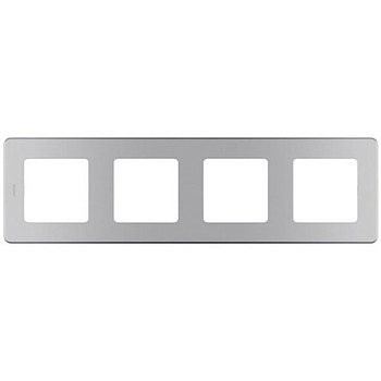 INSPIRIA Рамка горизонт/вертик 4 мест . алюминий IP20 Legrand