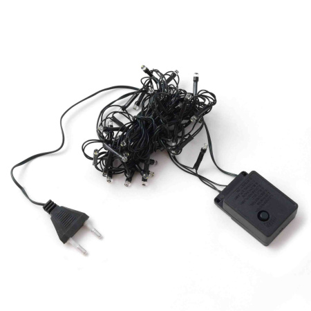 15-24 Электрическая гирлянда светодиодная, 3.5м, 50 ламп, 8 режимов, холодный белый APEYRON