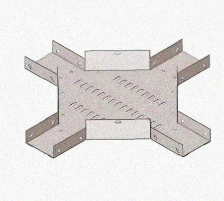 Лоток крестообразный перфорированный КМ 400х50 У3, окрашенный, S1,5