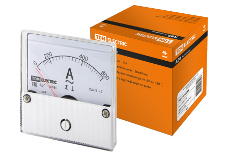 Амперметр А80Н 600А/5А-2,5, трансформаторного включения, (без поверки), TDM