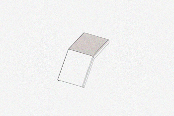 Крышка лотка КЛС 400х50-45 УТ1,5 для поворота трассы вниз на 45, оцинкованный лист S1,5