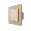 Одноклавишный сенсорный выключатель Module, цвет золотой Livolo