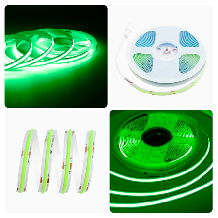 184ОО Общее освещение светодиодной лентой 2м, 24В, 11Вт/м, COB, 352д/м, IP20, зел APEYRON