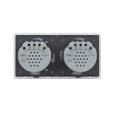 Сенсорный выключатель 3 клавиши (2-1), 2 поста Белый Livolo